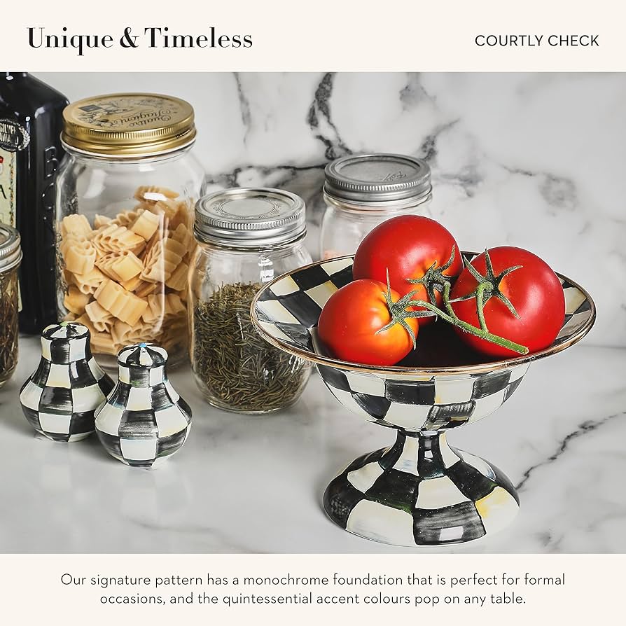 Amazon.com: MACKENZIE-CHILDS Enamel Salt and Pepper Shakers